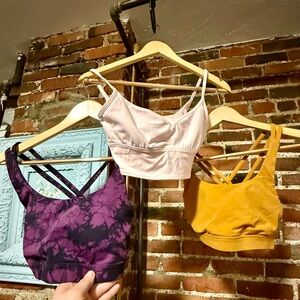 Set of Three Size 8 Lululemon Sports Bras